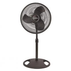Lasko Adjustable-Height 16 in. 3 Speed Black Oscillating Pedestal Fan -Fans Shop black lasko pedestal fans 2521 77 1000