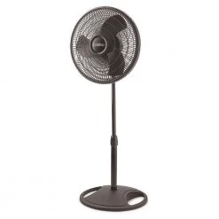 Lasko Adjustable-Height 16 in. 3 Speed Black Oscillating Pedestal Fan -Fans Shop black lasko pedestal fans 2521 fa 1000