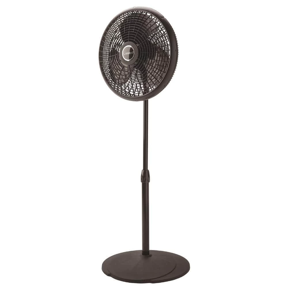Lasko Performance Adjustable-Height 16 in. 3 Speed Black Oscillating Pedestal Fan 1 Lasko Performance Adjustable-Height 16 in. 3 Speed Black Oscillating Pedestal Fan