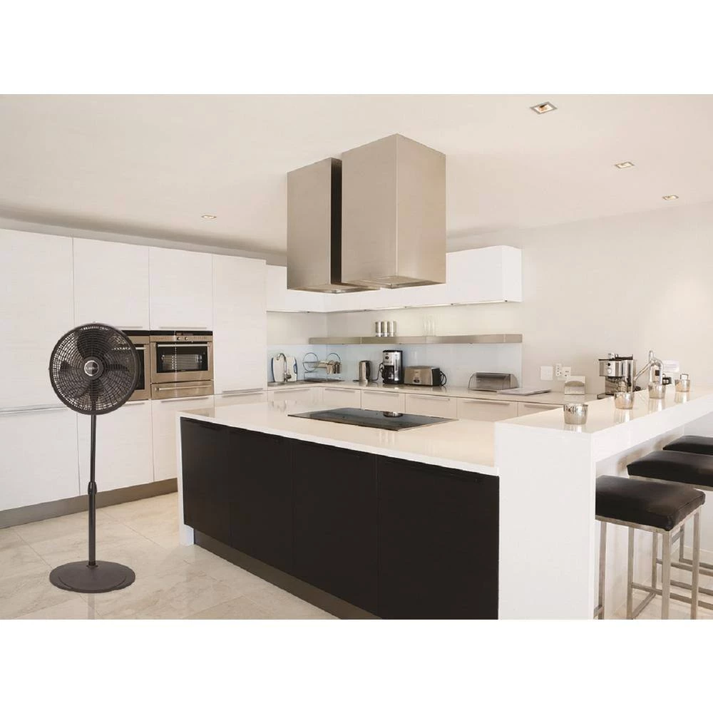 Lasko Performance Adjustable-Height 16 in. 3 Speed Black Oscillating Pedestal Fan 2 Lasko Performance Adjustable-Height 16 in. 3 Speed Black Oscillating Pedestal Fan - Image 2