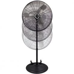 Lasko Max Performance 30 in. Industrial Grade Oscillating Pedestal Fan with Wheels -Fans Shop black lasko pedestal fans x30400 44 1000