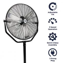 Maxx Air 30 in. 3-Speed High Velocity Tilting Pedestal Fan -Fans Shop black maxx air pedestal fans hvpf 30 yokeups 4f 1000