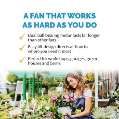 NewAir 18 in. Outdoor Rated 2-In-1 High Velocity Floor or Wall Mounted Fan with 3-Fan Speeds and Adjustable Tilt Head in Black 9 NewAir 18 in. Outdoor Rated 2-In-1 High Velocity Floor or Wall Mounted Fan with 3-Fan Speeds and Adjustable Tilt Head in Black -Fans Shop black newair wall mounted fans nif18cbk00 1f 1000