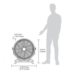 NewAir 18 in. Outdoor Rated 2-In-1 High Velocity Floor or Wall Mounted Fan with 3-Fan Speeds and Adjustable Tilt Head in Black 10 NewAir 18 in. Outdoor Rated 2-In-1 High Velocity Floor or Wall Mounted Fan with 3-Fan Speeds and Adjustable Tilt Head in Black -Fans Shop black newair wall mounted fans nif18cbk00 44 1000