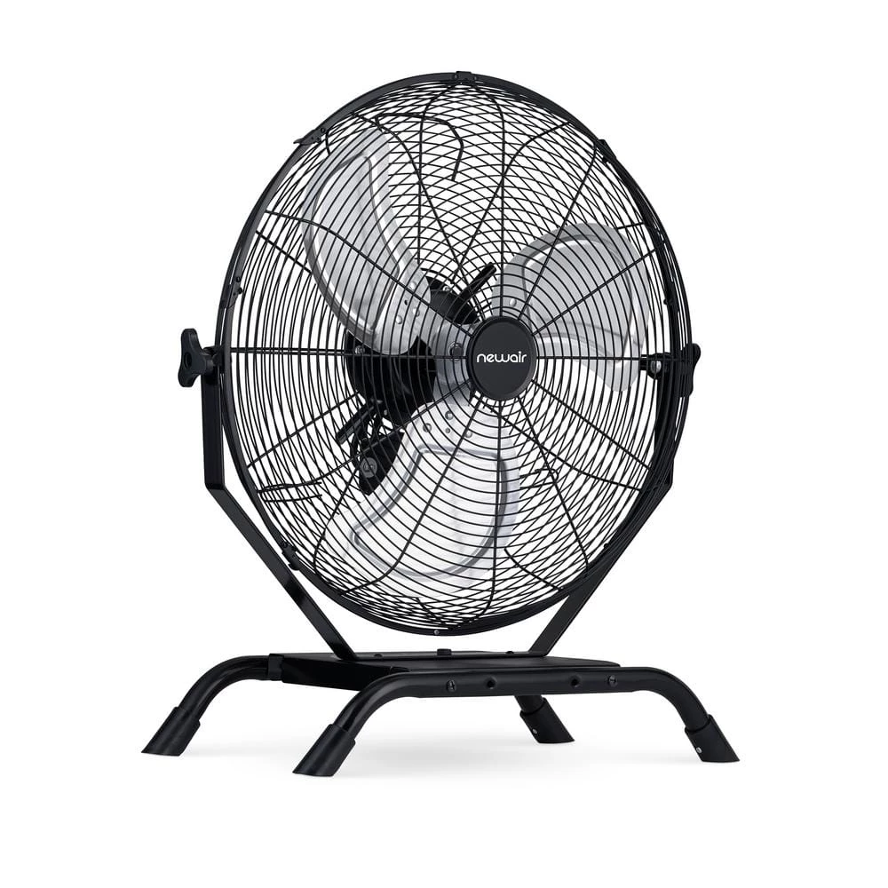 NewAir 18 in. Outdoor Rated 2-In-1 High Velocity Floor or Wall Mounted Fan with 3-Fan Speeds and Adjustable Tilt Head in Black 1 NewAir 18 in. Outdoor Rated 2-In-1 High Velocity Floor or Wall Mounted Fan with 3-Fan Speeds and Adjustable Tilt Head in Black