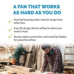 NewAir 18 in. High Velocity Wall Mounted Fan with 3 Fan Speeds, Sealed Motor Housing and Ball Bearing Motor - Black -Fans Shop black newair wall mounted fans windpro18w c3 1000