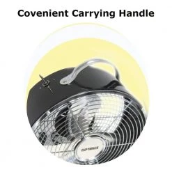 Optimus F-6310RD 10 Inch 2 Speed Portable Retro Drum Fan in Black -Fans Shop black optimus industrial fans 985118743m 4f 1000