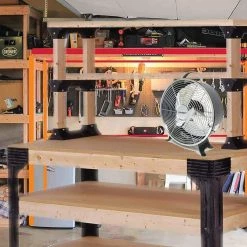 Optimus F-6310RD 10 Inch 2 Speed Portable Retro Drum Fan in Black -Fans Shop black optimus industrial fans 985118743m 76 1000