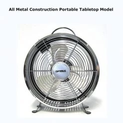 Optimus F-6310RD 10 Inch 2 Speed Portable Retro Drum Fan in Black -Fans Shop black optimus industrial fans 985118743m fa 1000