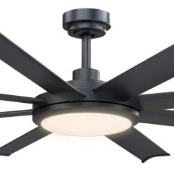 Parrot Uncle Kaitylyn 60 in. Indoor/Outdoor Black Downrod Mount LED Chandelier Ceiling Fan with Light and Remote -Fans Shop black parrot uncle ceiling fans with lights f6105110v 1f 1000
