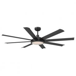 Parrot Uncle Kaitylyn 60 in. Indoor/Outdoor Black Downrod Mount LED Chandelier Ceiling Fan with Light and Remote -Fans Shop black parrot uncle ceiling fans with lights f6105110v 4f 1000
