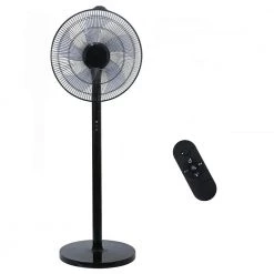 Unbranded 14.5 in. Adjustable 12 Levels Speed Pedestal Stand Fan with Remote Control 90° Horizontal Oscillating 9-Hours Timer