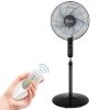 Aoibox Simple Deluxe Oscillating 16 in. Adjustable 3 Speed Pedestal Stand Fan with Remote Control for Indoor, Bedroom &Dorm Use