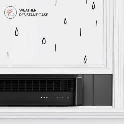 Sharper Image Portal 23.85 in. 3-Speed Window Fan with Reversible Exhaust Mode -Fans Shop black sharper image window fans fa1 0135 06 fa 1000