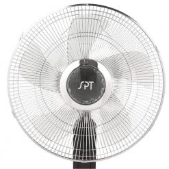 SPT Adjustable-Height 57 in. Oscillating Pedestal Fan with Touch-Stop Sensor -Fans Shop black spt pedestal fans sf 16t07a 4f 1000