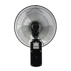 SPT 16 in. Indoor Black Mounted Wall Fan with Remote Control and Mounting Bracket Included -Fans Shop black spt wall mounted fans sf 16w81b 4f 1000