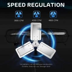 Tidoin 24 in. Black 3-Speed Round High Velocity Air Movement Mounted Wall Fan -Fans Shop black tidoin wall mounted fans dhs ydhf mnt24 fa 1000