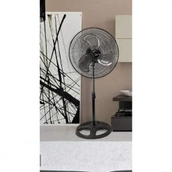 VIEAIR 18 in. Adjustable Height Oscillating Pedestal Industrial Heavy Duty Fan -Fans Shop black vieair pedestal fans 98596356m 1f 1000