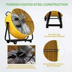 VIVOSUN 24 in. Industrial 3-Speed Tilt Drum Fan 10 VIVOSUN 24 in. Industrial 3-Speed Tilt Drum Fan -Fans Shop black vivosun industrial fans x002f2juv7 44 1000