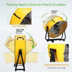 VIVOSUN 24 in. Industrial 3-Speed Tilt Drum Fan 8 VIVOSUN 24 in. Industrial 3-Speed Tilt Drum Fan -Fans Shop black vivosun industrial fans x002f2juv7 4f 1000