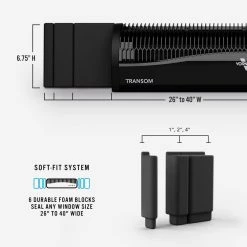 Vornado Transom 26 in. 4 Speed Low Profile Window Fan 10 Vornado Transom 26 in. 4 Speed Low Profile Window Fan -Fans Shop black vornado window fans fa1 0136 06 c3 1000