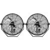 Amucolo 18 in. 1-Box Black 3-Speed High Velocity Wall Mount Fan (2-Pack)
