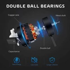 Amucolo 18 in. 1-Box Black 3-Speed High Velocity Wall Mount Fan (2-Pack) -Fans Shop black wall mounted fans dhs cyw1 2931 fa 1000