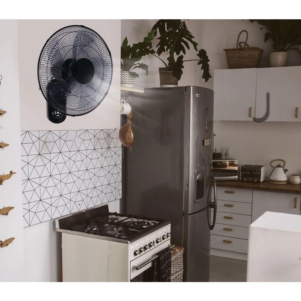 Tidoin 18 in. Black 3-Speed Mounted Wall Fan with 90 Degree Horizontal Oscillating, 4 Hours Timer and 5 Blade 9 Tidoin 18 in. Black 3-Speed Mounted Wall Fan with 90 Degree Horizontal Oscillating, 4 Hours Timer and 5 Blade - Image 9