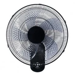 Tidoin 18 in. Black 3-Speed Mounted Wall Fan with 90 Degree Horizontal Oscillating, 4 Hours Timer and 5 Blade