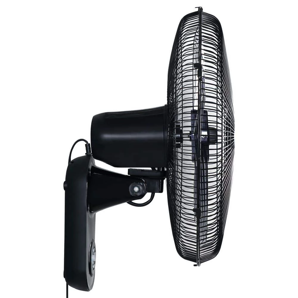 Tidoin 18 in. Black 3-Speed Mounted Wall Fan with 90 Degree Horizontal Oscillating, 4 Hours Timer and 5 Blade 2 Tidoin 18 in. Black 3-Speed Mounted Wall Fan with 90 Degree Horizontal Oscillating, 4 Hours Timer and 5 Blade - Image 2