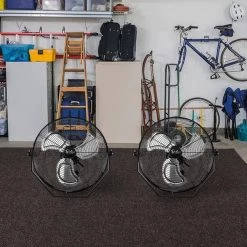 Tidoin 20 in. 3-Speed 4650 CFM Round Indoor High Velocity Air Movement Mounted Wall Fan in Black (2-Pack) -Fans Shop black wall mounted fans dhs ydw11 2932 31 1000