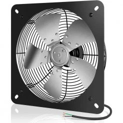 Unbranded 12 in. Exhaust Fan Aluminum, High Speed 1300RPM Silver
