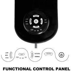 Unbranded 18 in. Black Wall Mount Fan, 3 Speed Setting for Indoor,Home,Office Use, 90 Degree Horizontal Oscillating, 4 Hours Timer -Fans Shop black wall mounted fans dhs0ra22090704 1f 1000