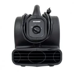 XPOWER 600 CFM 3-Speed Multi-Purpose Mini Mighty Air Mover Utility Blower Fan with Power Outlets -Fans Shop black xpower blower fans p 80a black 4f 1000