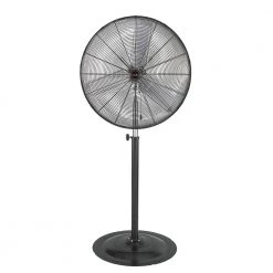 XtremepowerUS 30 in. Adjustable 3-Speed Control Standing Pedestal Fan in Black