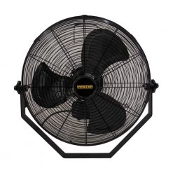 Master 18 in. Indoor Black High Velocity 3-Speed Switch On Wall Mount Fan