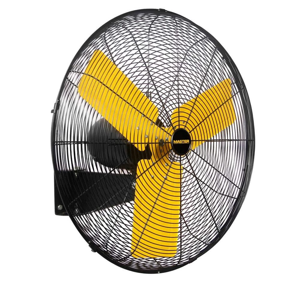 Master 24 in. Indoor Yellow High Velocity 3-Speed Switch On Wall Mount Fan 2 Master 24 in. Indoor Yellow High Velocity 3-Speed Switch On Wall Mount Fan - Image 2