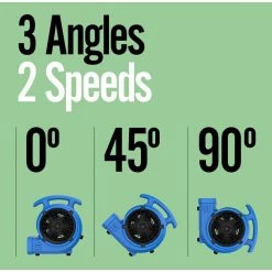 B-Air 1/8 HP Air Mover Carpet Dryer Floor Blower Fan for Home Use in Blue -Fans Shop blue b air blower fans ba vp 15 bl 44 1000