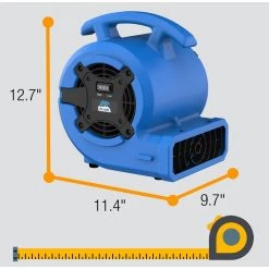 B-Air 1/8 HP Air Mover Carpet Dryer Floor Blower Fan for Home Use in Blue -Fans Shop blue b air blower fans ba vp 15 bl 4f 1000