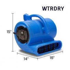 B-Air 1/3 HP Air Mover for Water Damage Restoration Carpet Dryer Janitorial Floor Blower Fan in Blue -Fans Shop blue b air blower fans ba vp x34 bl 4f 1000