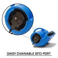 B-Air 1/3 HP Air Mover for Water Damage Restoration Carpet Dryer Janitorial Floor Blower Fan in Blue -Fans Shop blue b air blower fans ba vp x34 bl 77 1000