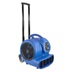 Comfort Zone 1 HP High Velocity Air Mover Carpet Dryer Blower Fan with Timer Blue