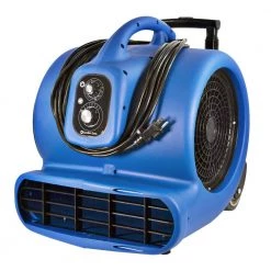 Comfort Zone 1 HP High Velocity Air Mover Carpet Dryer Blower Fan with Timer Blue -Fans Shop blue comfort zone blower fans czbc101t fa 1000