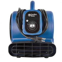 Comfort Zone 1/4 HP High Velocity Air Mover Carpet Dryer Blower Fan with Timer -Fans Shop blue comfort zone blower fans czbc141 1f 1000
