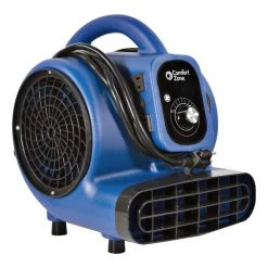 Comfort Zone 1/4 HP High Velocity Air Mover Carpet Dryer Blower Fan with Timer -Fans Shop blue comfort zone blower fans czbc141 4f 1000