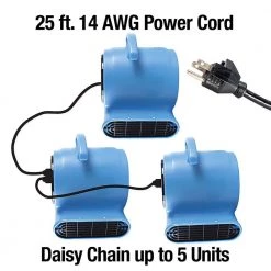 EZ-FLO 1/2 HP Blower Fan for Water Damage Restoration Carpet Dryer -Fans Shop blue ez flo blower fans 99027 1f 1000