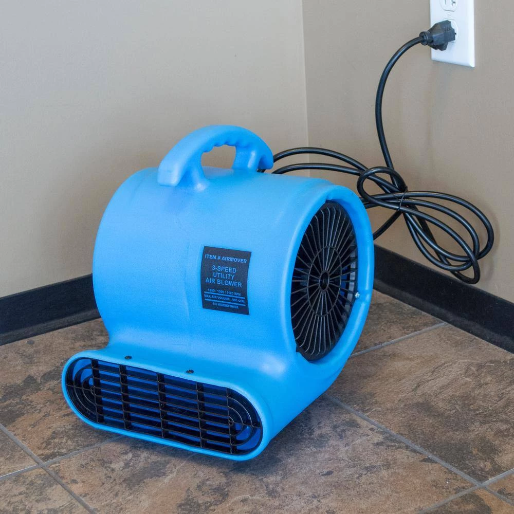 PRO-SERIES 900 CFM Air Mover Blower Utility Floor Fan with Daisy Chain Capability 9 PRO-SERIES 900 CFM Air Mover Blower Utility Floor Fan with Daisy Chain Capability - Image 9