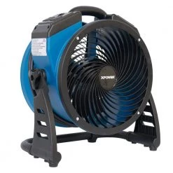XPOWER 1100 CFM 4-Speed Industrial Axial Air Mover Blower Fan with Power Outlets