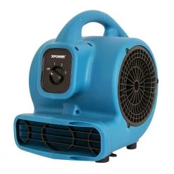 XPOWER 600 CFM 3-Speed Multi-Purpose Mini Mighty Air Mover Utility Blower Fan with Power Outlets -Fans Shop blue xpower blower fans p 80a blue 40 1000