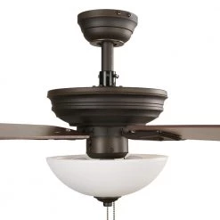 Hampton Bay Wellston II 44 in. Indoor LED Bronze Dry Rated Downrod Ceiling Fan with Light Kit and 5 Reversible Blades -Fans Shop bronze hampton bay ceiling fans with lights 52044 44 1000